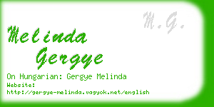 melinda gergye business card